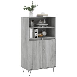 vidaXL Hoge kast 60x36x110 cm bewerkt hout grijs sonoma eikenkleurig