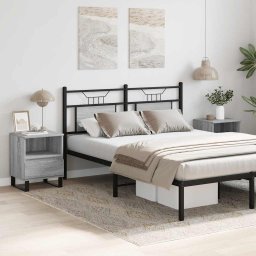 vidaXL Nachtkastjes 2 st 40x35x50 cm bewerkt hout grijs sonoma eiken