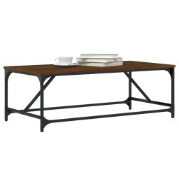 vidaXL Salontafel 100x50x35 cm bewerkt hout bruin eikenkleur