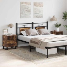 vidaXL Nachtkastjes 2 st 40x35x50 cm bewerkt hout gerookt eikenkleurig