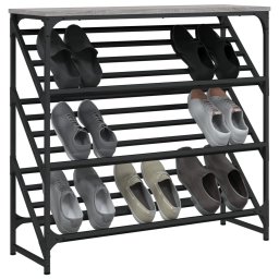 vidaXL Schoenenrek 90x30x85 cm bewerkt hout grijs sonoma