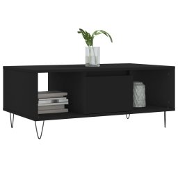 vidaXL Salontafel 90x50x36,5 cm bewerkt hout zwart
