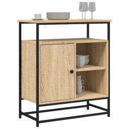 vidaXL Dressoir Sonoma Eiken 69x35x80 cm Bewerkt Hout