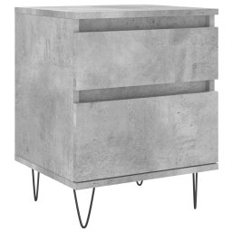 vidaXL Nachtkastjes 2 st 40x35x50 cm bewerkt hout betongrijs