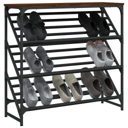 vidaXL Schoenenrek 90x30x85 cm bewerkt hout bruin eikenkleur