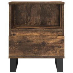 vidaXL Nachtkastje 40x35x50 cm bewerkt hout gerookt eikenkleurig