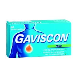Gaviscon 250 Pepermunt Kauwtabletten