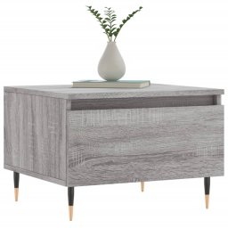 vidaXL Salontafels 2 st 50x46x35 cm bewerkt hout grijs sonoma eiken