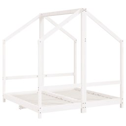 vidaXL Kinderbedframe 2x(70x140 cm massief grenenhout wit