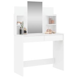 vidaXL Kaptafel met spiegel 96x39x142 cm wit