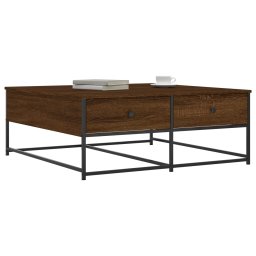 vidaXL Salontafel 100x99x40 cm bewerkt hout bruin eikenkleur
