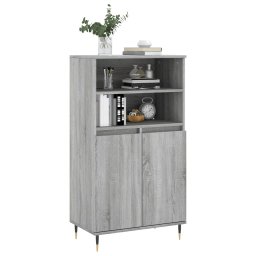 vidaXL Hoge kast 60x36x110 cm bewerkt hout grijs sonoma eikenkleurig