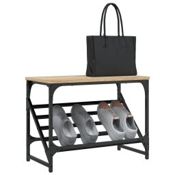 vidaXL Schoenenrek 60x30x45 cm bewerkt hout sonoma eikenkleurig