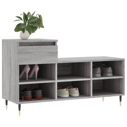 vidaXL Schoenenkast 102x36x60 cm bewerkt hout sonoma grijs