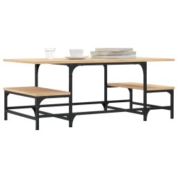 vidaXL Salontafel 100x50,5x40 cm bewerkt hout sonoma eikenkleurig