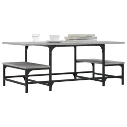 vidaXL Salontafel 100x50,5x40 cm bewerkt hout grijs sonoma