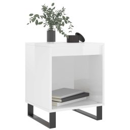 vidaXL Nachtkastjes 2 st 40x35x50 cm bewerkt hout hoogglans wit