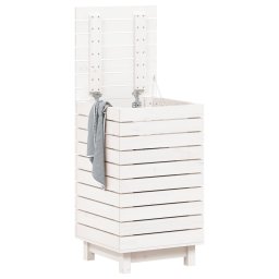 vidaXL Wasmand 44x44x76 cm massief grenenhout wit