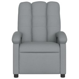 vidaXL Fauteuil verstelbaar stof lichtgrijs