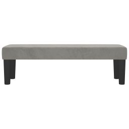 vidaXL Bankje 100x30x30 cm fluweel lichtgrijs