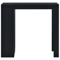 vidaXL Bartafel met schap 110x50x103 cm zwart