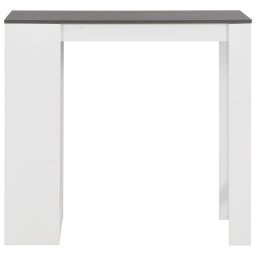 vidaXL Bartafel met schap 110x50x103 cm wit