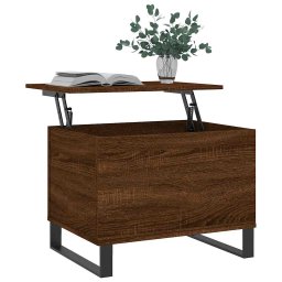 vidaXL Salontafel 60x44,5x45 cm bewerkt hout bruin eikenkleur