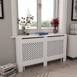 vidaXL Radiatorombouwen 2 st 152x19x81,5 cm MDF wit