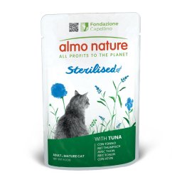 6x70g Almo Nature Holistic Sterilised Tonijn Kattenvoer Nat