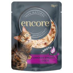 16x70g Encore Cat Pouch Kipfilet met Eend nat kattenvoer