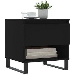 vidaXL Salontafel 50x46x50 cm bewerkt hout zwart