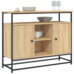 vidaXL Dressoir 100x35x80 cm bewerkt hout sonoma eikenkleurig