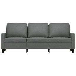 vidaXL Driezitsbank 180 cm stof donkergrijs