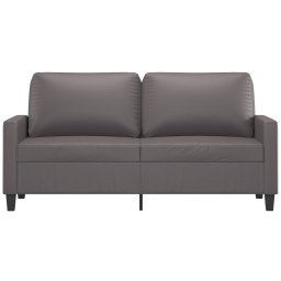 vidaXL Tweezitsbank 140 cm kunstleer grijs