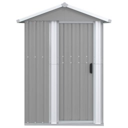 vidaXL Tuinschuur 126x97,5x177 cm gegalvaniseerd staal grijs
