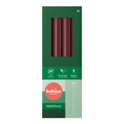 Bolsius Dinerkaarsen Velvet Red 230/20