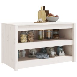 vidaXL Keukenkast voor buiten MEPPEL 106x55x64 cm massief grenenhout wit