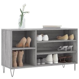 vidaXL Schoenenkast 102x36x60 cm bewerkt hout sonoma grijs