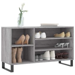 vidaXL Schoenenkast 102x36x60 cm bewerkt hout sonoma grijs
