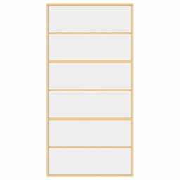 vidaXL Schuifdeur 102,5x205 cm helder ESG-glas en aluminium goudkleur