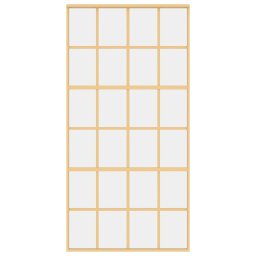 vidaXL Schuifdeur 102,5x205 cm helder ESG-glas en aluminium goudkleur