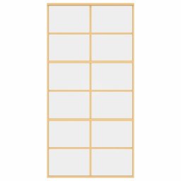vidaXL Schuifdeur 102,5x205 cm helder ESG-glas en aluminium goudkleur