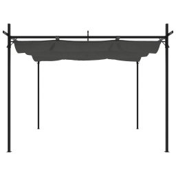 vidaXL Pergola met uitschuifbaar dak 295x292x230 antracietkleurig