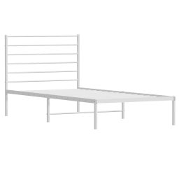 vidaXL Bedframe met hoofdbord metaal wit 80x200 cm