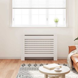 vidaXL Radiatorombouw 112x19x81,5 cm MDF wit