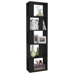 vidaXL Boekenkast/kamerscherm 45x24x159 cm bewerkt hout zwart
