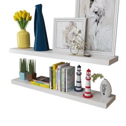 vidaXL Wandplanken 4 st 100 cm wit