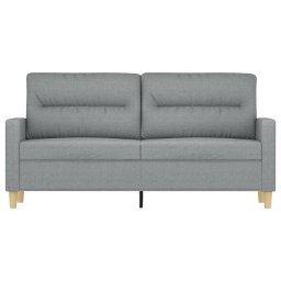 vidaXL Tweezitsbank 140 cm stof lichtgrijs