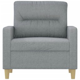 vidaXL Fauteuil 60 cm stof lichtgrijs