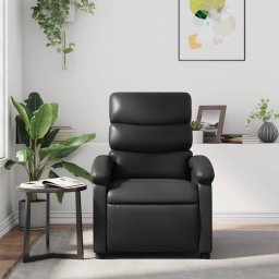 vidaXL Fauteuil verstelbaar kunstleer zwart